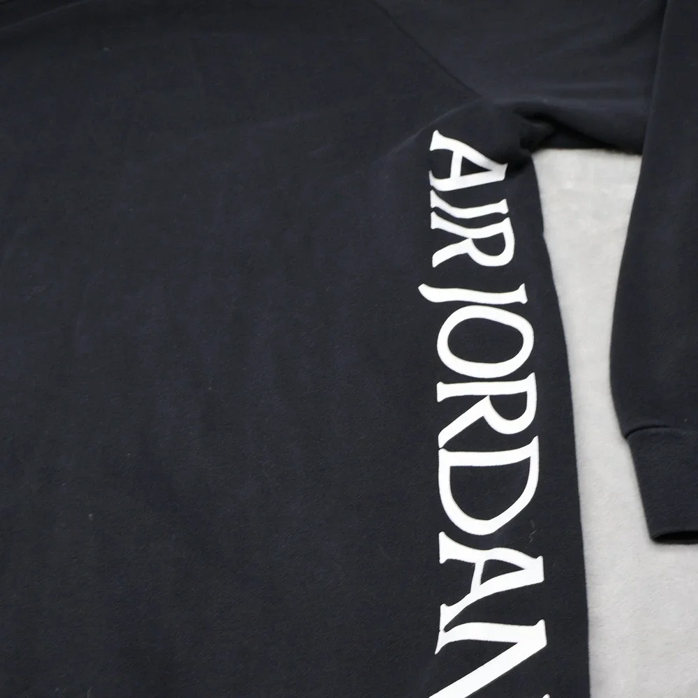 Nike Air Jordan Sweatshirt Men XXL Black Jumpman Graphic Crew Neck Pullover READ